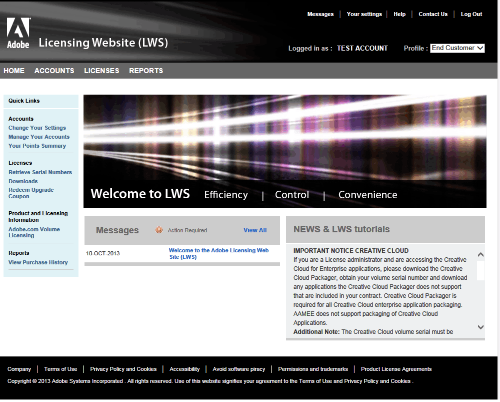 Adobe LWS Official Site